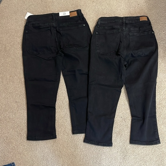 Judy Blue sz 3/26 non- distressed black Capri x2 - Picture 7 of 7